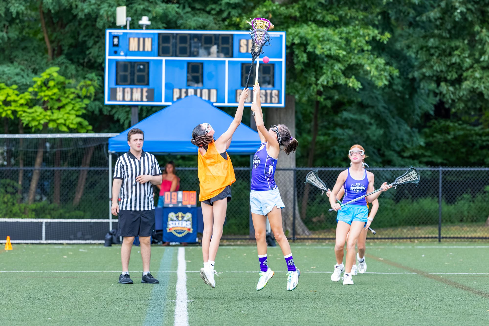 Girls Sixes lacrosse game action from the Sixers Lacrosse League